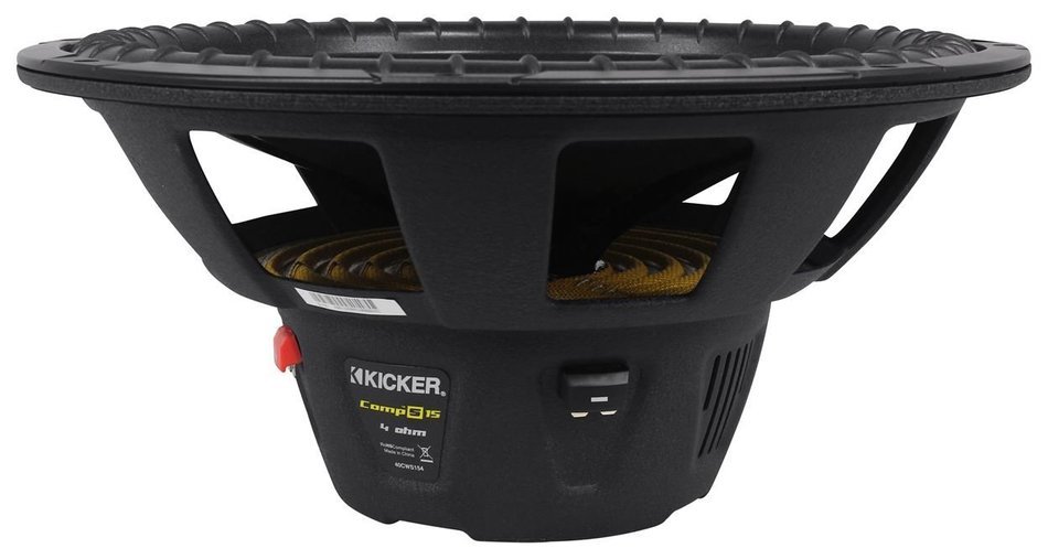Kicker 40CWS154 CompS 15" 1200 Watt 2-Ohm Car Subwoofer+Vented Sub Enclosure Box N3