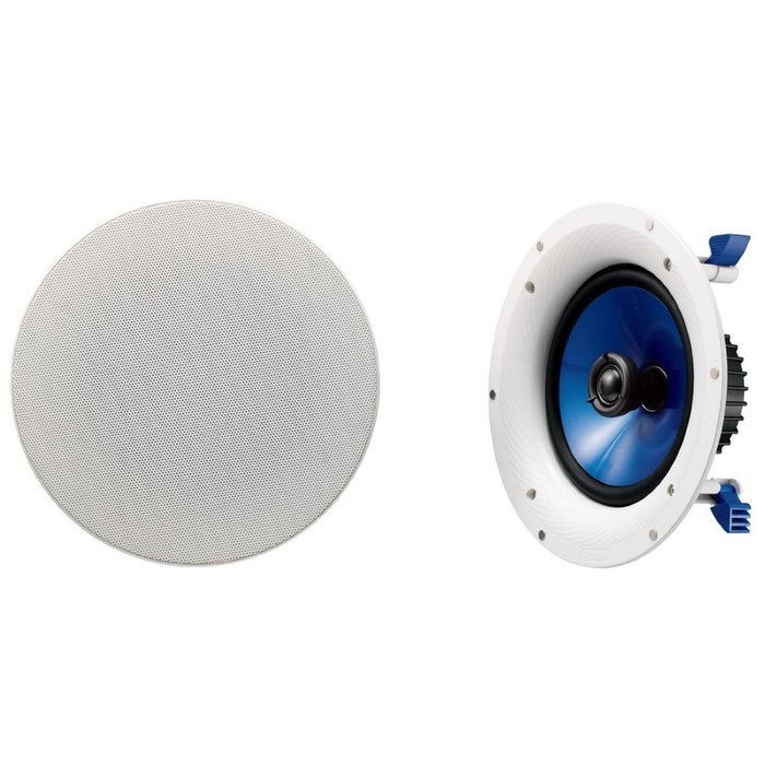 Yamaha NSIC400 90-Watts 2-Way RMS Speaker - White (4 Speakers + AmazonBasics Speaker Wire)
