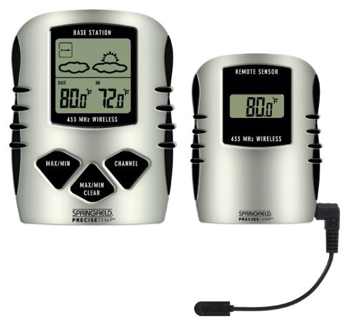 Springfield Instruments 91183 Multi-Zone Wireless Weather Forecaster with Thermometer and Clock