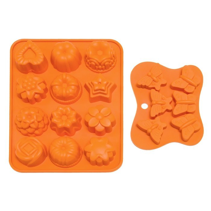 Fondant Molds, Boieo Non-stick Flower & Butterfly Silicone Baking Mold for Cake, Candy, Chocolate, Jelly, Fondant...