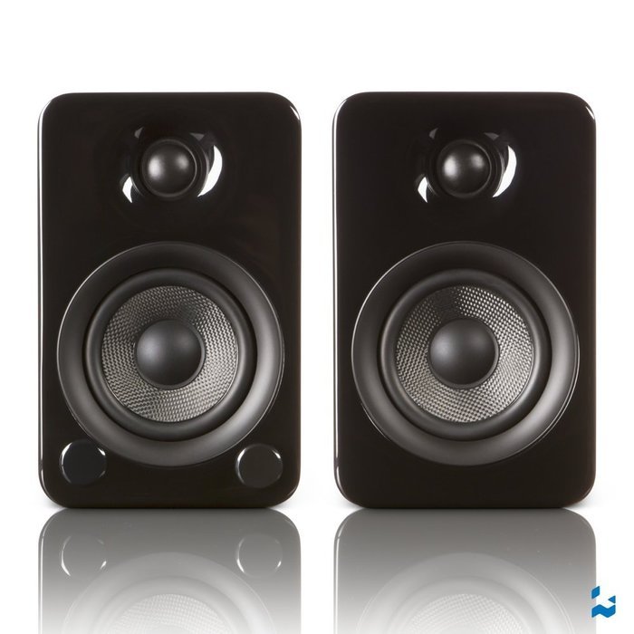 Kanto YU3 4" 2-Way Powered Bookshelf Speakers with aptX Bluetooth 4.0 - Matte White (YU3MW) N8