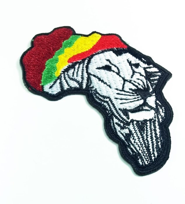 Rasta Lion of Judah Rastafari Ethiopian Reggae Jamaica Flagjacket Shirt T-shirt Patch Sew Iron on Logo Embroidered...
