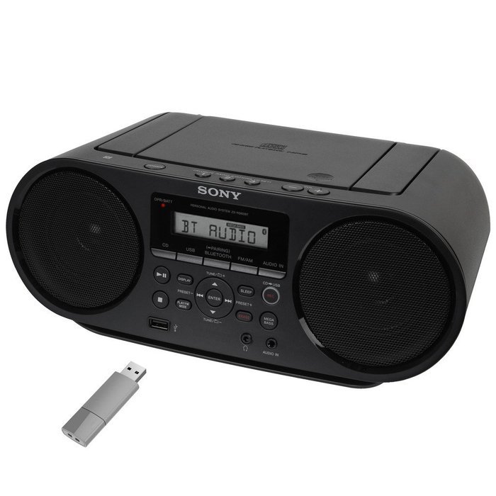 Sony Portable Mega Bass Stereo Boombox Sound System with NFC Wireless Bluetooth, USB Input, MP3 CD Player, AM/... N7