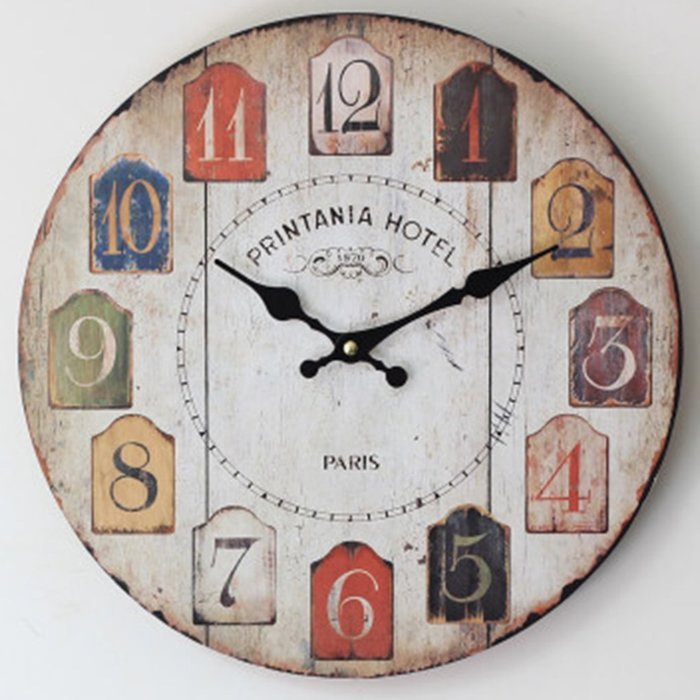 MuLuo 12 inch Round quartz Wood Wall clocks silent meeting room home watches H N5