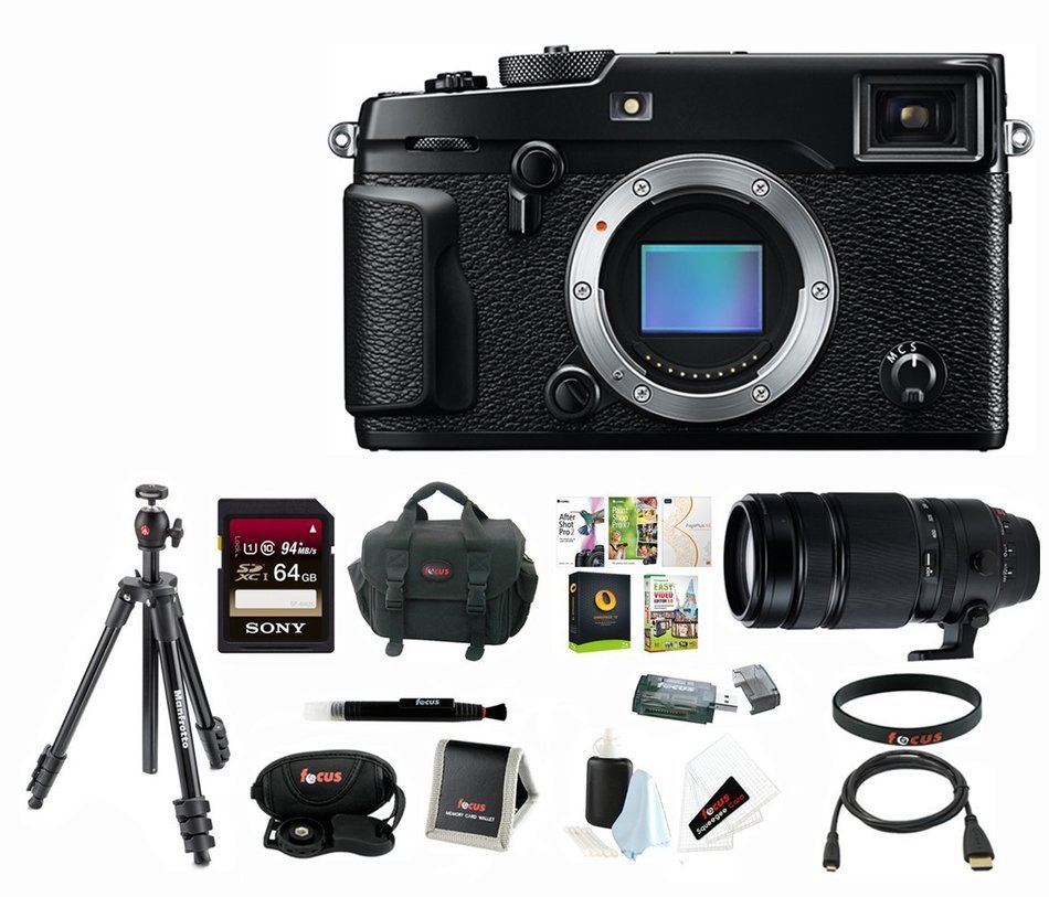 Fujifilm X-Pro2 Mirrorless Digital Camera Body, XF100-400mmF4.5-5.6 R LM OIS WR Lens & 64GB Memory Card Bundle N6