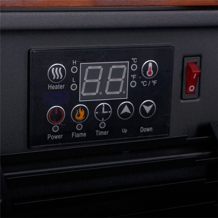 Ainfox 1500w Embedded Insert Quartz Infrared Electric Fireplace Heater 3 Color Flame Remote Control Wood Cabinet N9