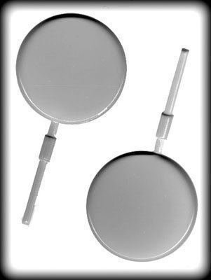 3-3/4" round sucker Hard Candy Mold: 3 Count