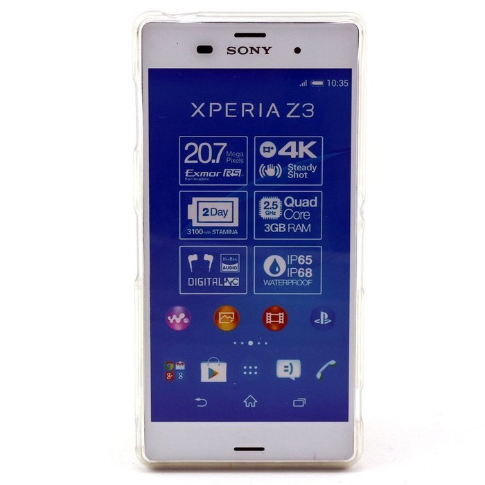Xperia Z3 Case, Firefish [Shock Absorbent] [Slim Fit] [Anti Slip] Design Clear TPU Gel Silicone Soft Protective... N2