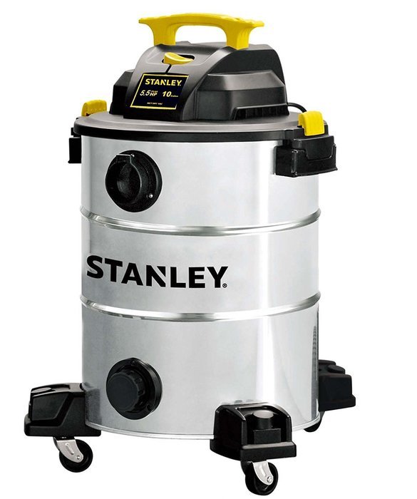Stanley Wet/Dry Vacuum, 5 Gallon, 4 Horsepower, Stainless Steel Tank N11