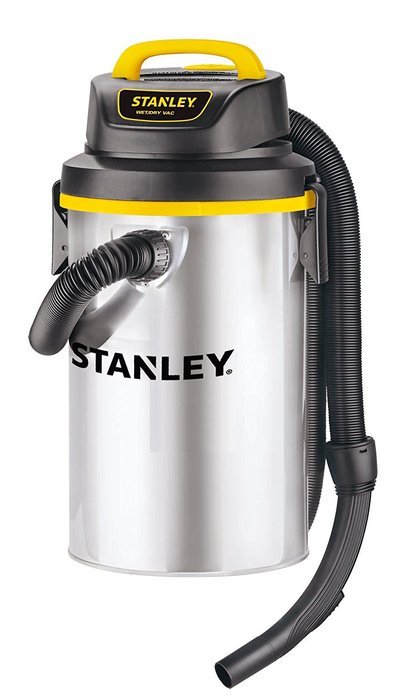 Stanley Wet/Dry Vacuum, 5 Gallon, 4 Horsepower, Stainless Steel Tank N12