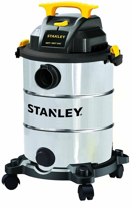 Stanley Wet/Dry Vacuum, 5 Gallon, 4 Horsepower, Stainless Steel Tank N13