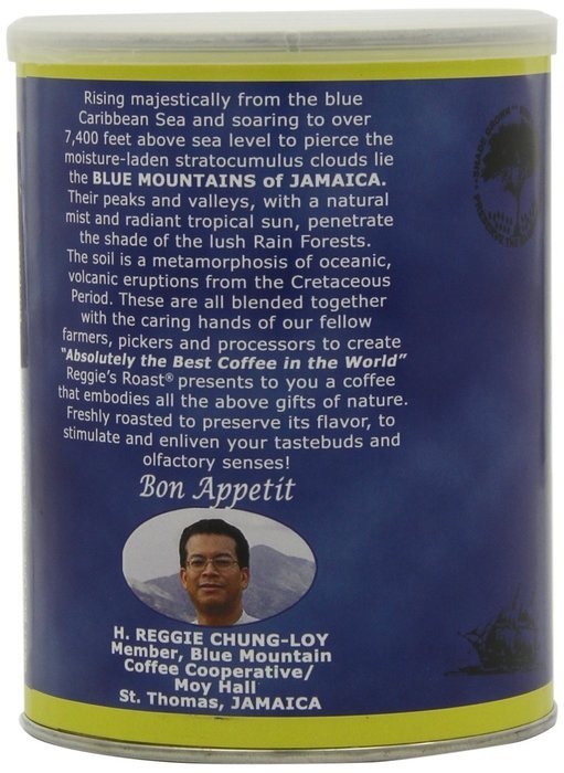 Reggie's Roast 100% Jamaica Blue Mountain Ground Coffee, 12-Ounce Can N6