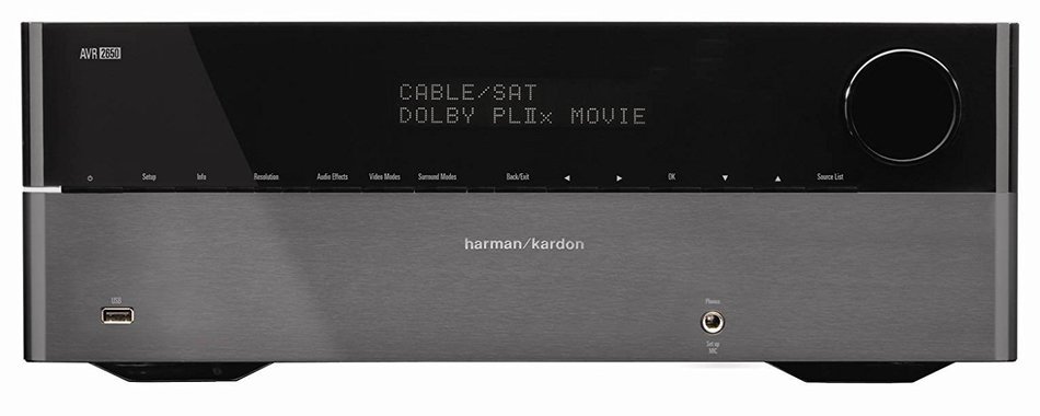 Harman Kardon AVR 2650 7.1 Channel 95-Watt Audio/Video Receiver with HDMI v.1.4a, 3-D, Deep Color and Audio Return...