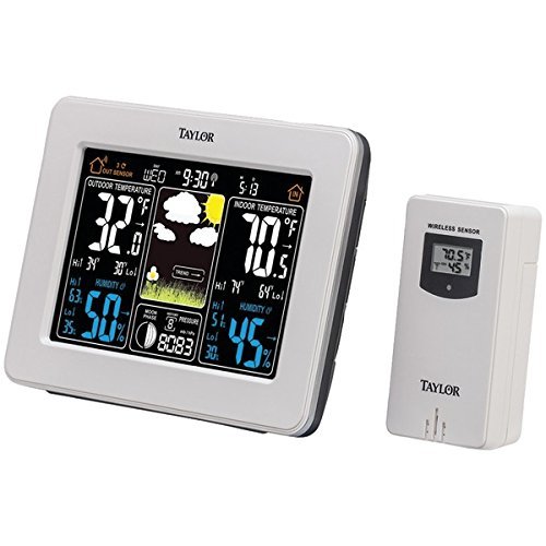TAYLOR 1736 Deluxe Digital Weather Forecaster with Color LCD