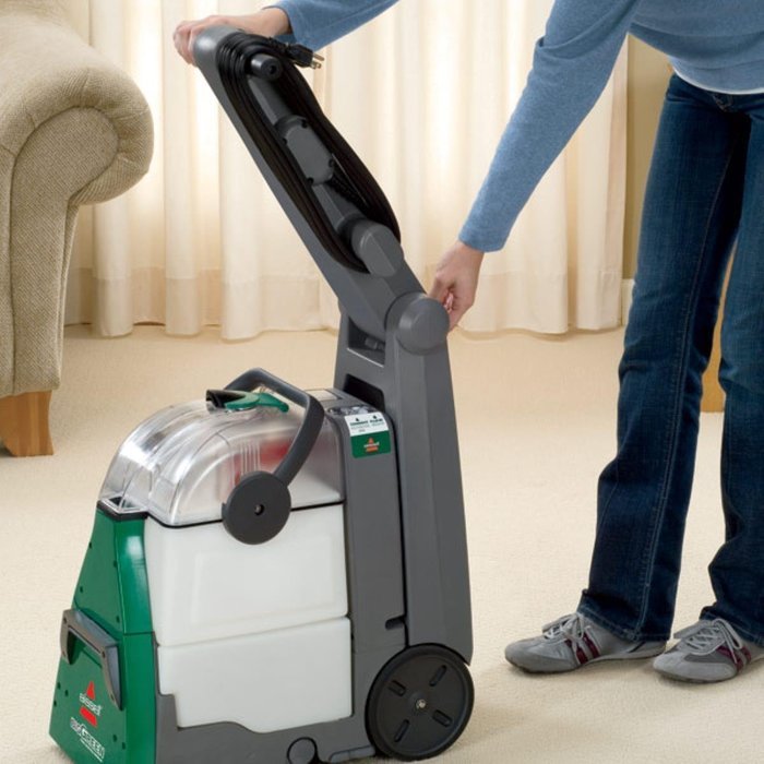 Commercial Deep Cleaner, Carpet, 25" Cord, Gray/Green