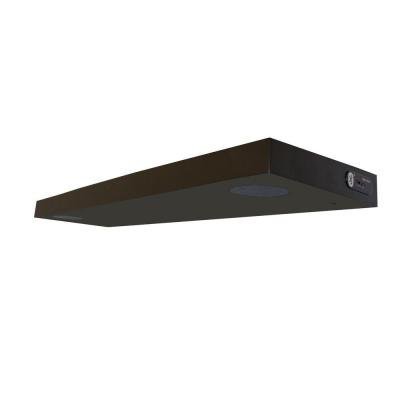 31.5 in. x 9.25 in. 2-Speaker Black Music Shelf