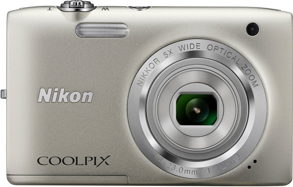 Nikon Coolpix S2800 20.1 MP Point & Shoot Digital Camera with 5X Optical Zoom International Version, Silver N10