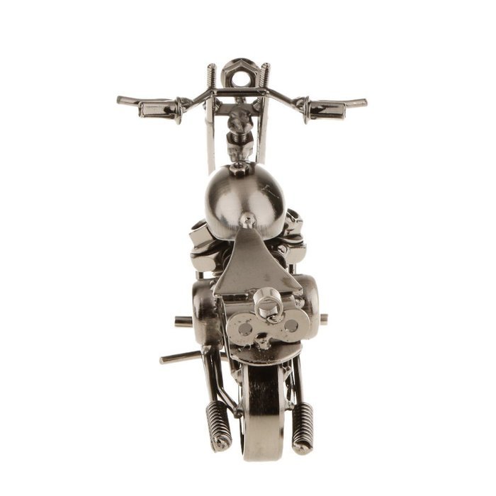 Handmade Wrought Iron Motorcycle Model Bronze Black#3 - Black N4