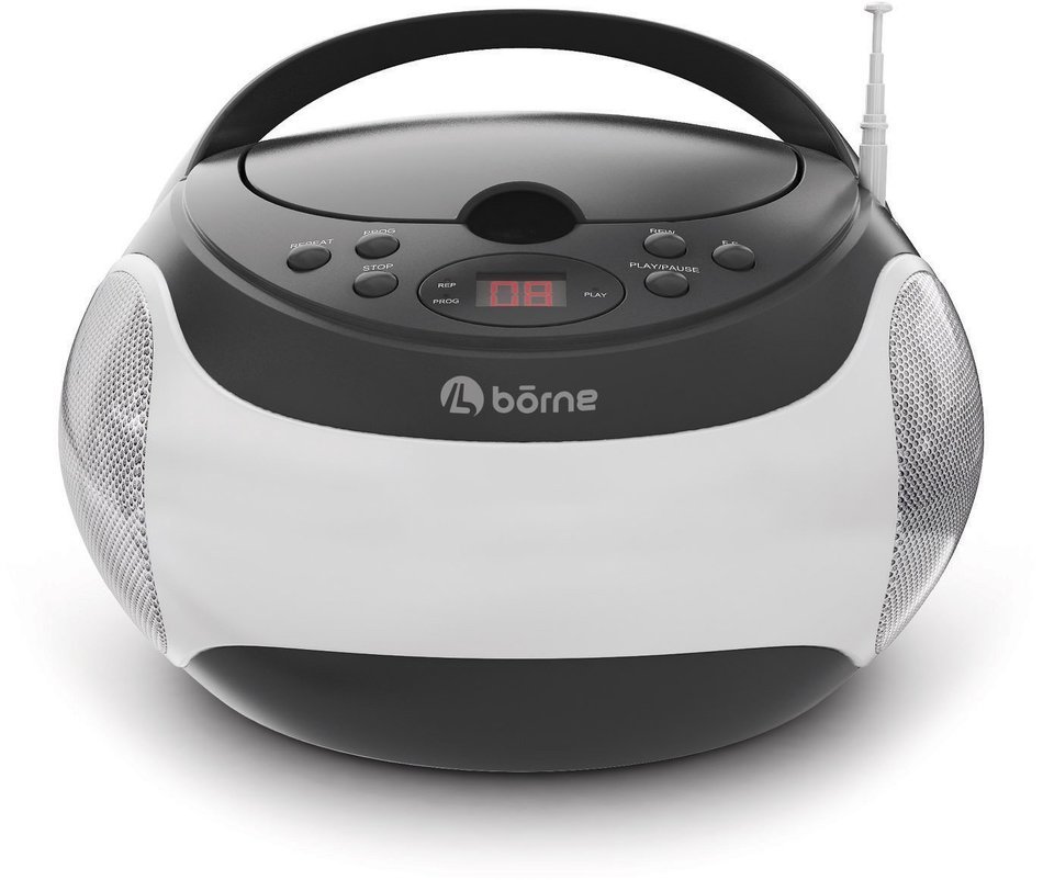 B&oacute;rne Prcd400a-BK Portable Cd Boombox with Am/fm Radio, aux-in N2