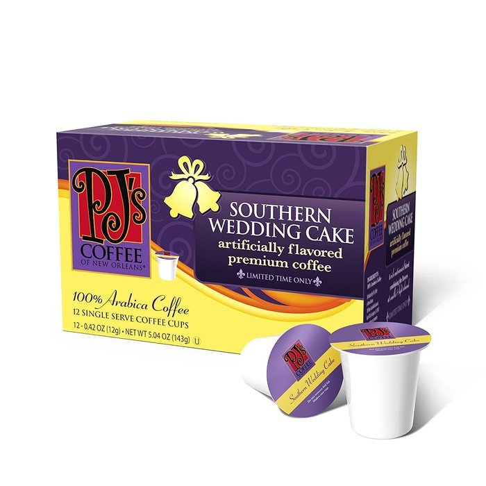 PJ's Coffee - SOUTHERN WEDDING CAKE Single Serve Cups, 12 Count