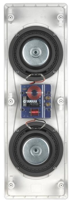 Yamaha Custom Easy-to-install In-Wall Flush Mount 2-Way 150 watts Natural Sound Speaker (Set of 4) with 1" Titanium...
