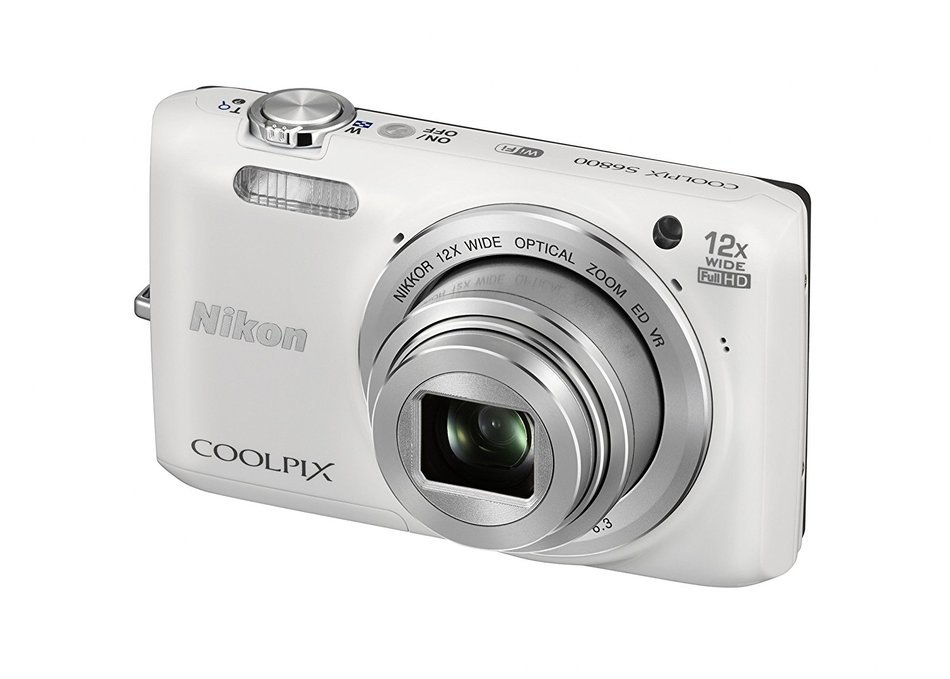 Nikon COOLPIX S6800 16 MP Wi-Fi CMOS Digital Camera with 12x Zoom NIKKOR Lens and 1080p HD Video (White) (Discontinued... N10