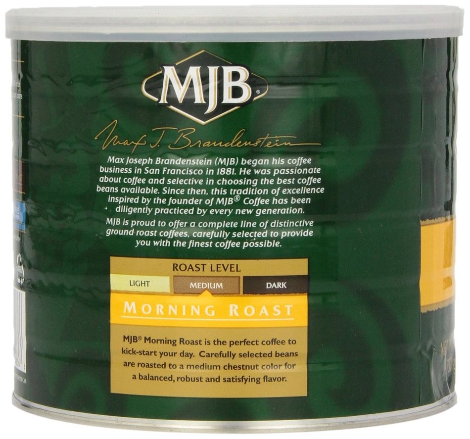 MJB Coffee 100% Colombian Ground, 23 Ounce N39