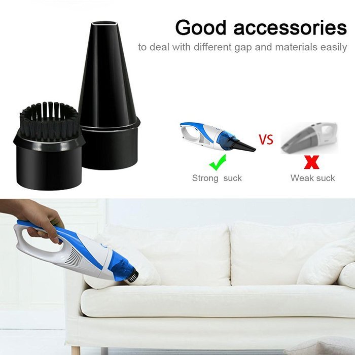 NUTK Rechargeable Electric Handheld Mini Car Vacuum Cleaner Dust Collector Household Bagless, Wet/Dry, Cordless... N4
