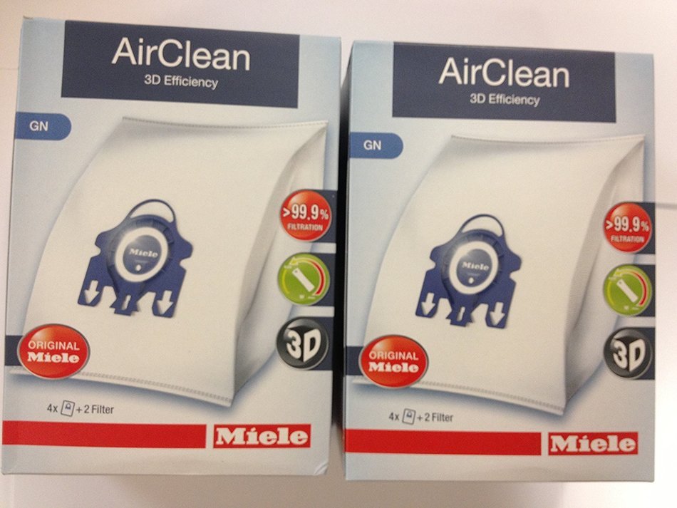 Miele GN Replacement Dustbags (4 AirClean FilterBags, 1 motor protection filter, 1 AirClean Filter) N2