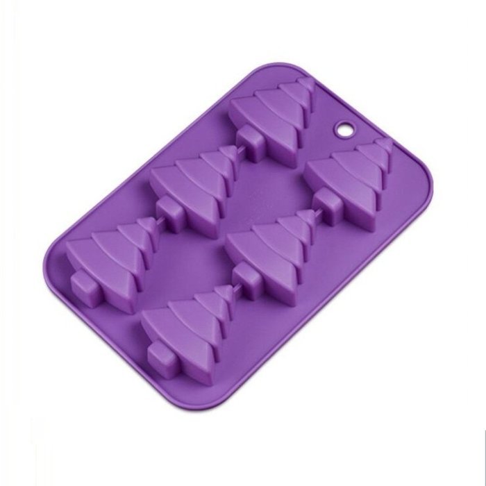 Allforhome(TM) 6 Christmas Tree Silicone Soap Mold Muffin Cups Handmade Soap Polymer Clay Molds Jelly Biscuit...