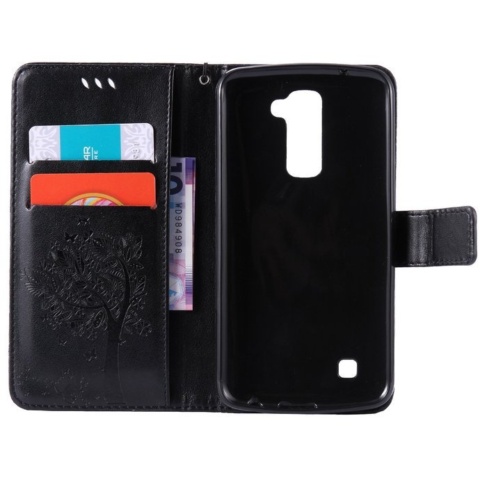 LG K10 Case, LG K10 Wallet Case,PHEZEN Cute Bear Don't Touch My Phone Design PU Leather Wallet Case Stand Flip... N39