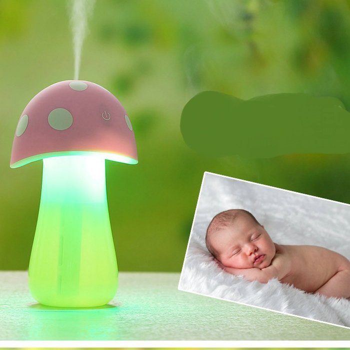 Ultrasonic Cool Mist Humidifier,Mushroom Humidifier 200ml for skin moisturing,stealth mask with No Noise,Waterless... N5