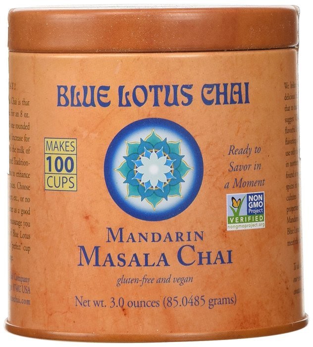 Blue Lotus Mandarin Masala Chai - 3 oz Tin (100 cups) N2