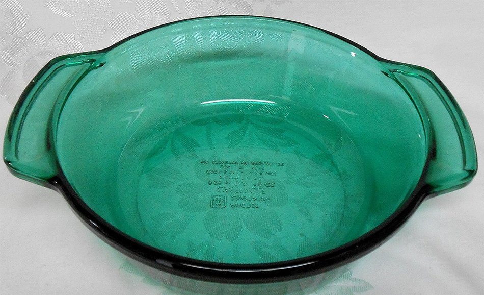 Anchor Hocking Green Glass Casserole #1037 1.5 Qt N2