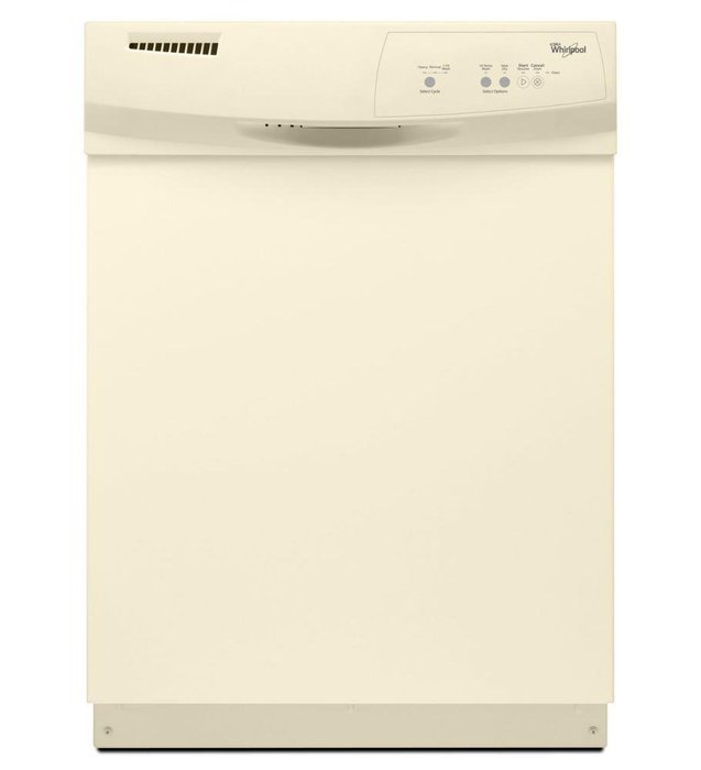 WHIRLPOOL GIDDS-109900 Built-In 24" Tall Tub Dishwasher, Bisque, 3 Cycles/2 Options