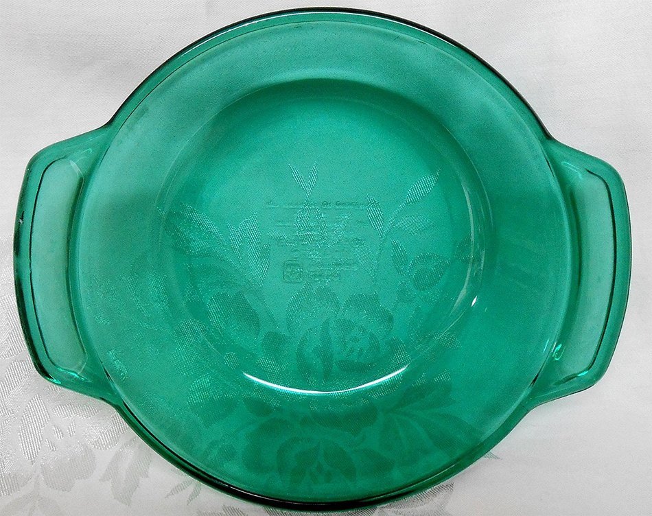 Anchor Hocking Green Glass Casserole #1037 1.5 Qt N3