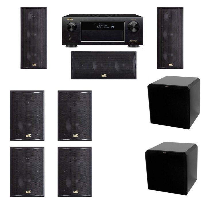 M&K Sound LCR750 Loudspeaker 7.2 HRS12 Denon AVR-X5200W