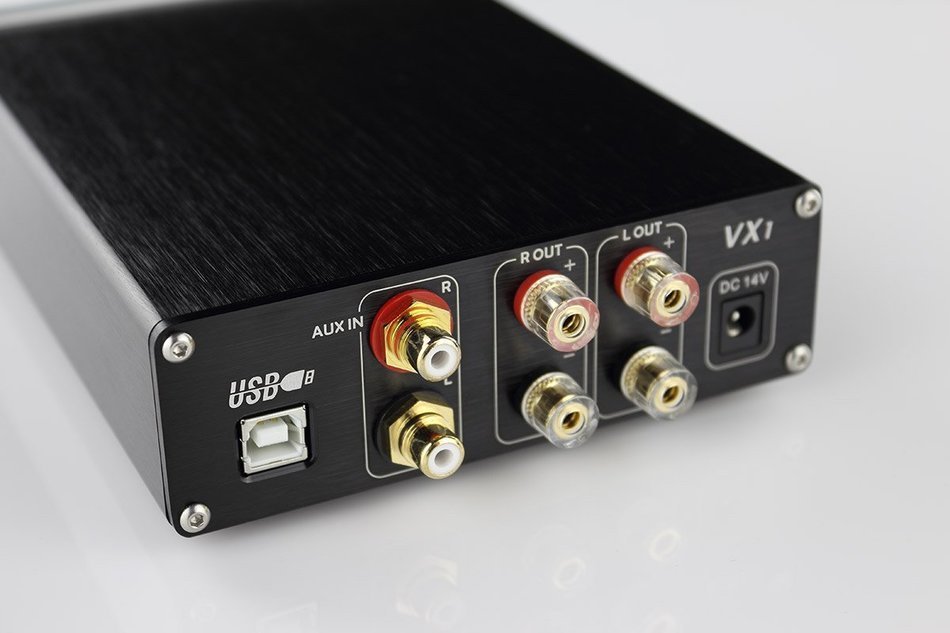 TP30-MK2 Digital Hi-Fi Power Stereo Subwoofer Amplifier 16bit/48kHz USB DAC Headphone Amp (Silver) N5