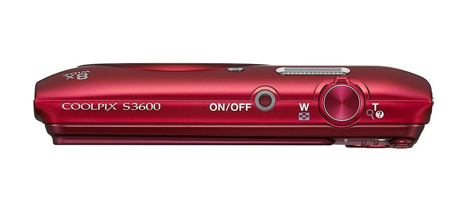 Nikon COOLPIX S3600 20.1 MP Digital Camera with 8x Zoom NIKKOR Lens and 720p HD Video (Red) (Discontinued by Manufacturer) N19