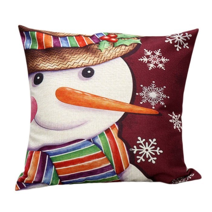 Pillow Cover,Haoricu Christmas New Year Deer Snowman Christmas tree Sofa Bed Home Decor Pillow Case Cushion Cover...