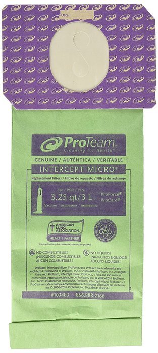 ProTeam Paper Bag, Extreme Intercept Micro ProForce 10 Pack N2