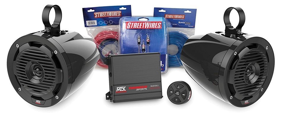 Polaris Ranger 400 Mid Size 2010-14 BORVKIT1 2-CHANNEL AMPLIFIER AND 2 ROLL CAGE SPEAKER AUDIO PACKAGE N3