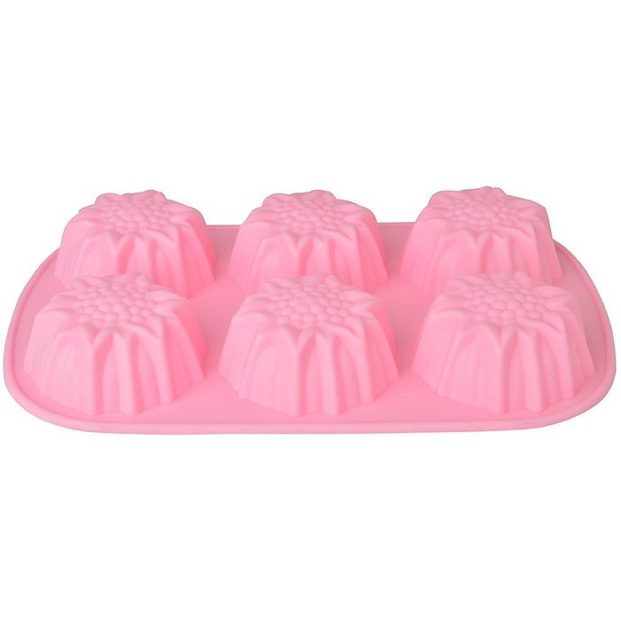 EVTECH(TM) 6 Cavity Sunflower Style Silicone Gel Non Stick Cake Bread Mousse Biscuit Ice Pudding Mold Chocolate... N4
