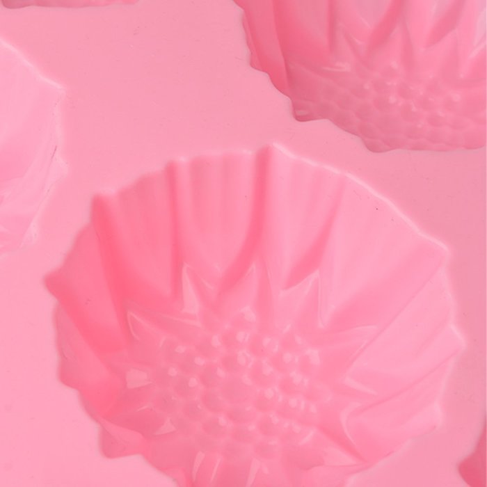 EVTECH(TM) 6 Cavity Sunflower Style Silicone Gel Non Stick Cake Bread Mousse Biscuit Ice Pudding Mold Chocolate... N5