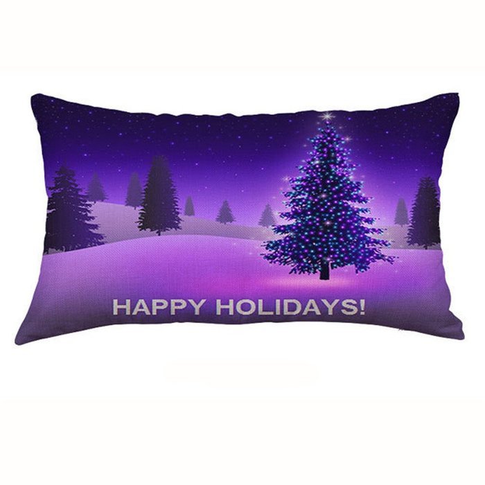 Pillow Cover,Haoricu Christmas Snowflake Rectangle Cotton Line Pillow Cases Cushion Covers (F2) N23