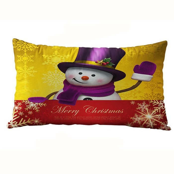 Pillow Cover,Haoricu Christmas Snowflake Rectangle Cotton Line Pillow Cases Cushion Covers (F2) N28