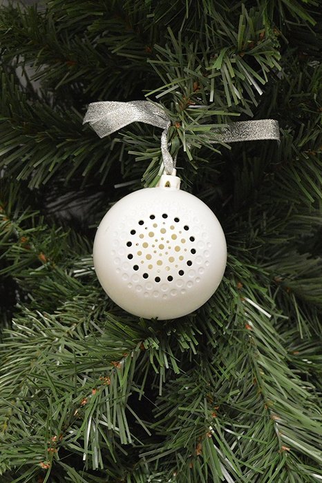 Life Made Tree Tunes Christmas Ornament Bluetooth Speaker for Smartphones - Retail Packaging - Green N14