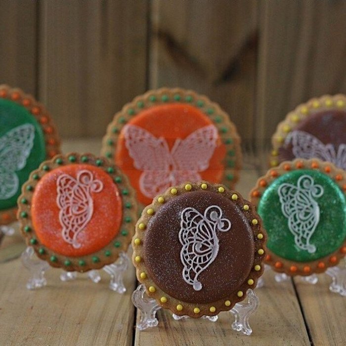 Jiuhong Silicone Butterfly Lace Fondant Embossing Dies Cake Decorating Sugarcraft Moulds