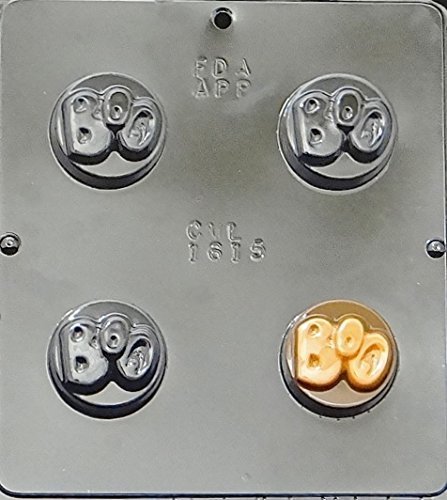 "BOO" Ghost Halloween Oreo Cookie Sandwich Chocolate Candy Mold 1615