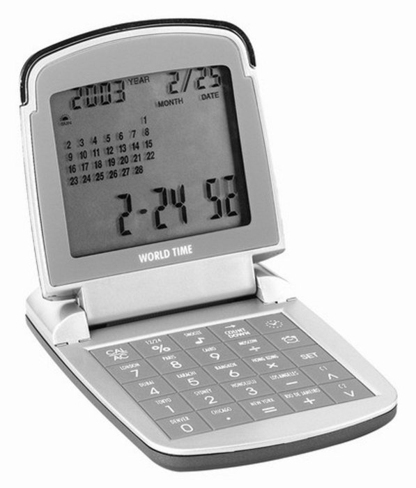 Alarm Desk Clock With Calculator